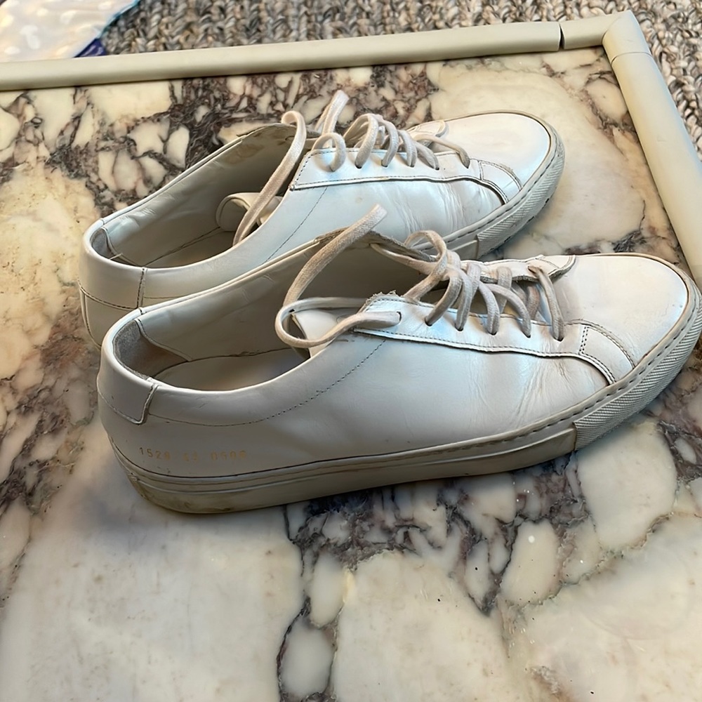 White Leather Sneakers Common Projects